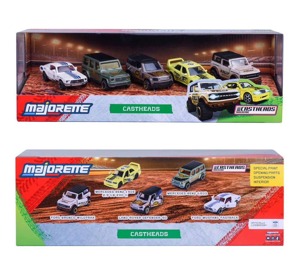 Majorette - Castheads 5 Diecast Metal Toy Cars