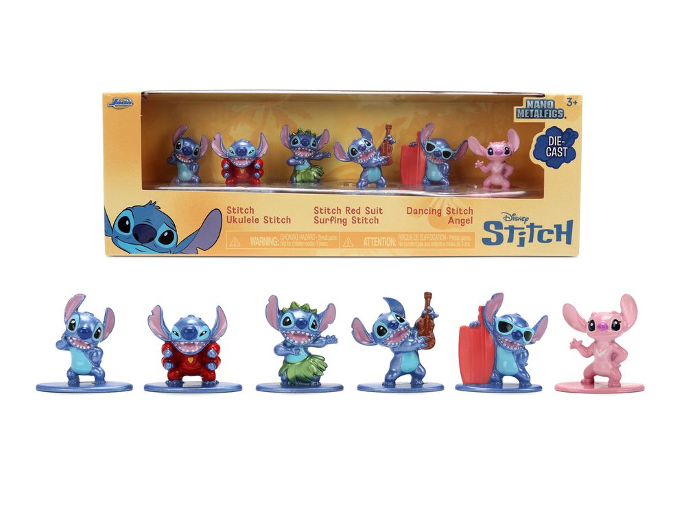 Jada - Disney Stitch & Lilo Nano Figures - 4 cm - 6 Pcs