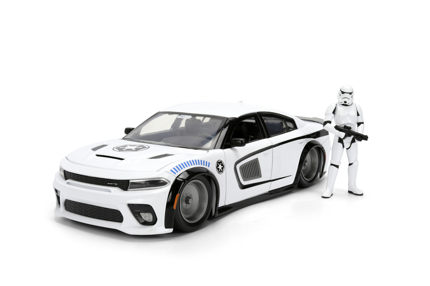 Jada - Star Wars Stormtrooper & 2021 Dodge Charger Die-Cast Playset - White - 2 Pcs