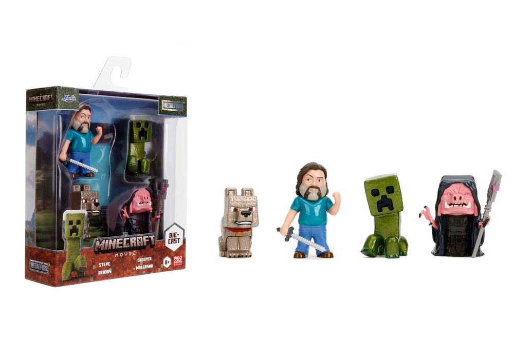 Jada - Minecraft Movie Die Cast Figures Set - 4 Pcs - 6.5 cm