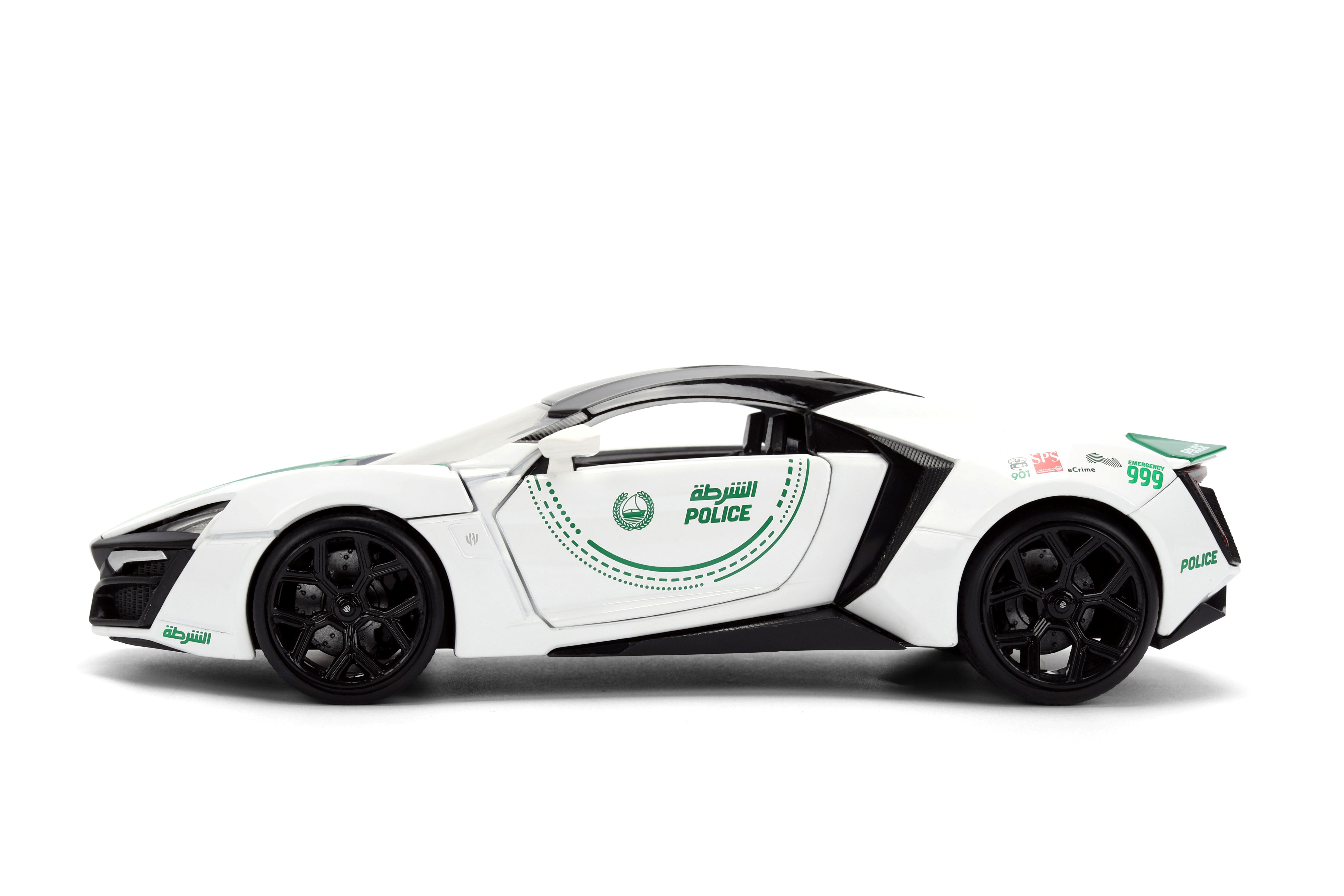 Jada - Dubai Police Die-cast Model With Motor Lykan Hyper Sport - 1:24 Scale