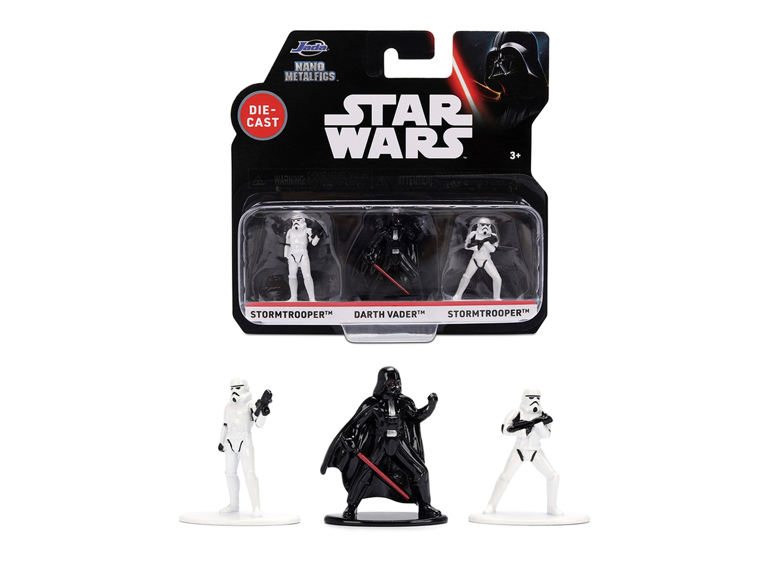 Jada - Nano Metalfigs Star Wars Die-Cast Collectable Figure Set - Multicolor - 3 Pcs