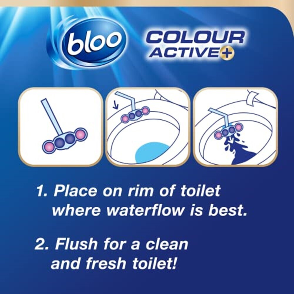 Bloo Color Active Toilet Balls Fresh Flowers - 2 Pcs - 50 gm