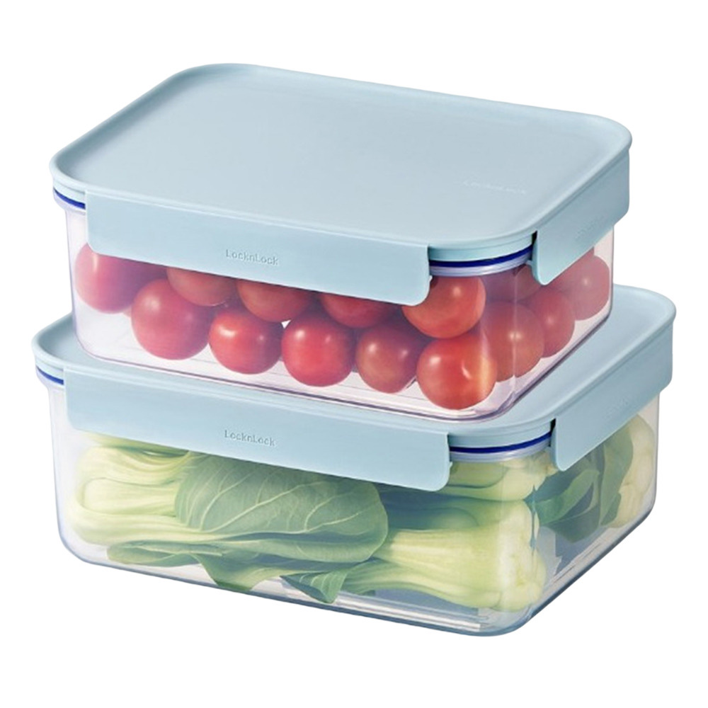 Locknlock - Classic Plus Rectangular Airtight Food Container Set - 2 Pc Set