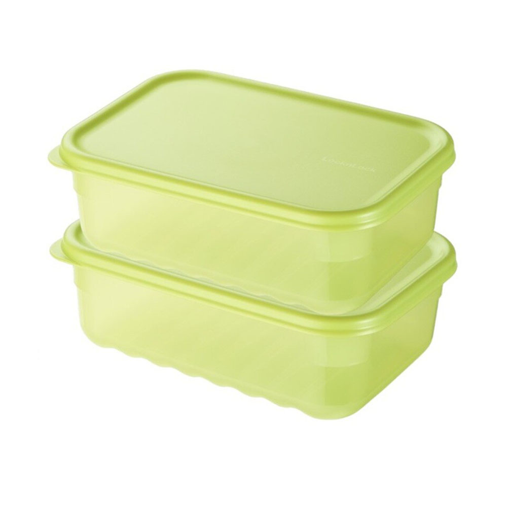 Locknlock - Fresh Block Food Container - Green - 2 Pc Set
