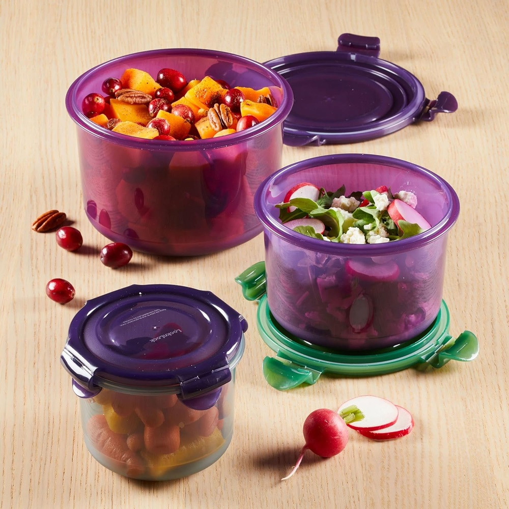 LocknLock - Eco-Friendly Airtight Round Food Container - 600ml - Color May Vary