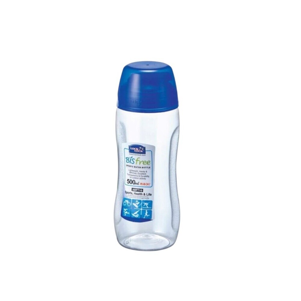 LocknLock - Tritan Sports Water Bottle - White/Blue - 500 ml