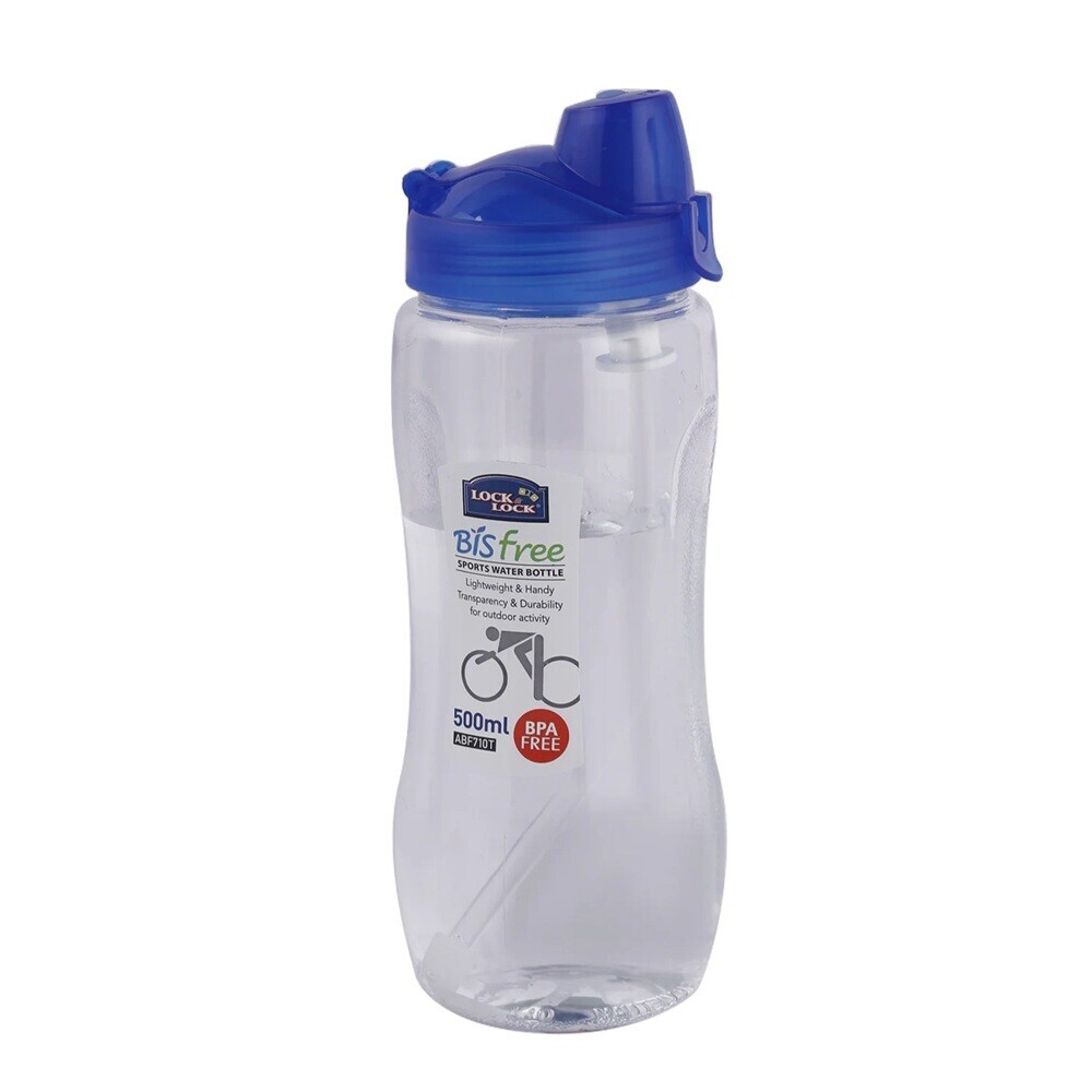 LocknLock - Tritan Sports Water Bottle - White/Blue - 500 ml