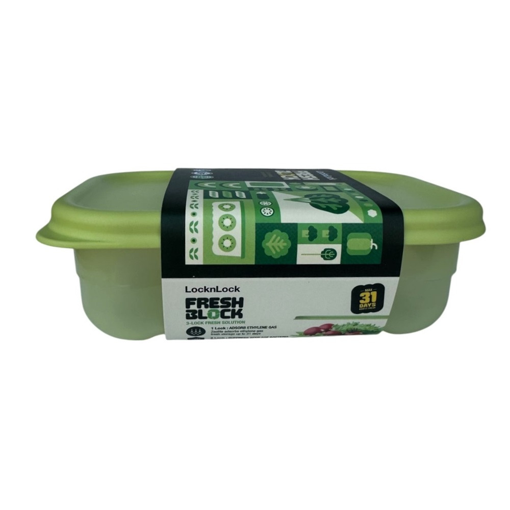 LOCK&LOCK - Fresh Block 31-Day Freshness Solution Rectangle Container 330ml