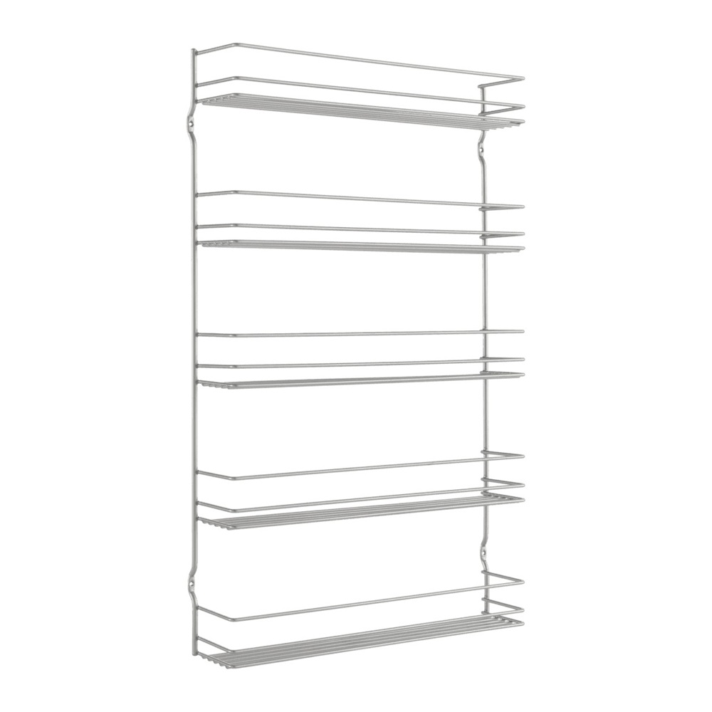 Metaltex - Spice Rack Pepito - 5 Layer Wall Or Cabinet Mounted Organizer - Polytherm Coating - Rust Resistant - Made In Italy