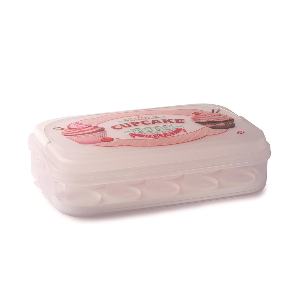 Snips - 14 Cupcake Holder With Reversible Tray ِAnd Handle – 7l - Made In Italy