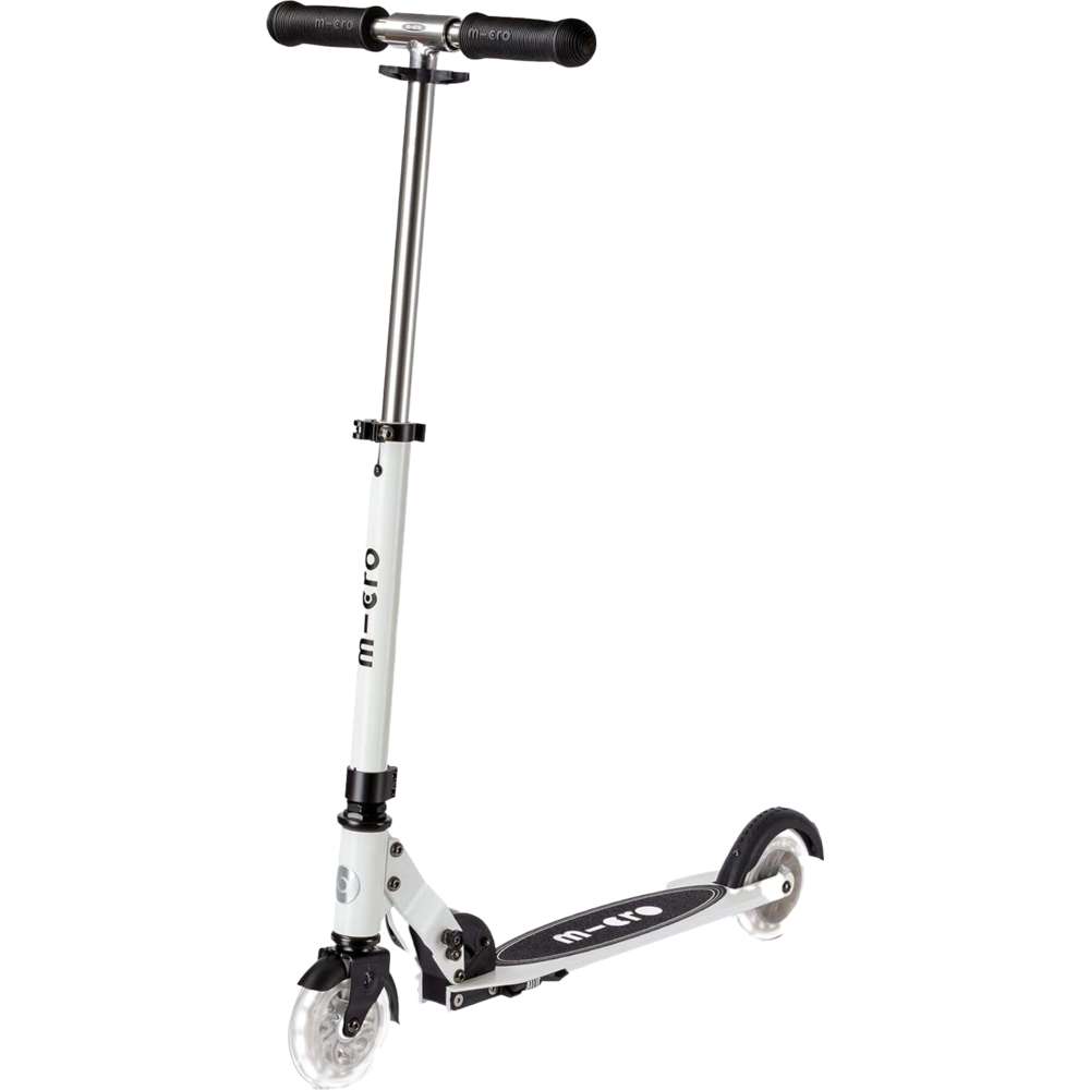 Micro Sprite Glow LED Manual Scooter - White