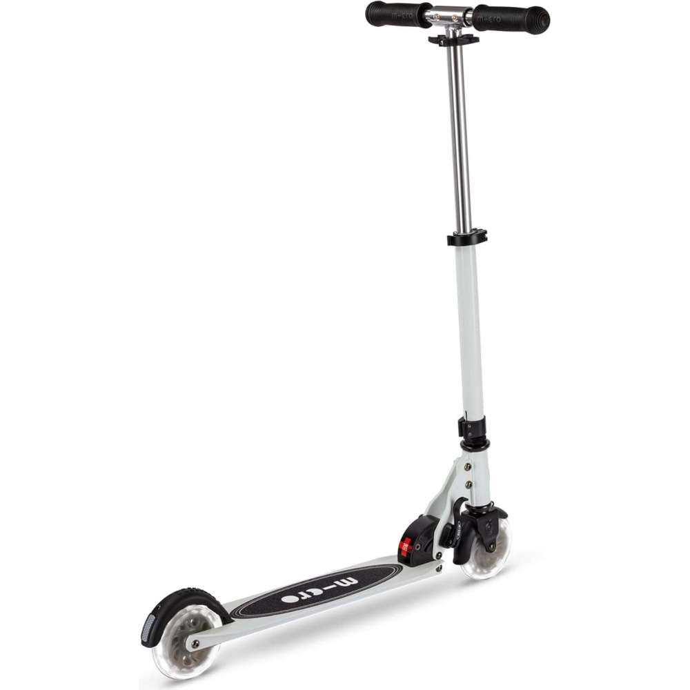 Micro Sprite Glow LED Manual Scooter - White