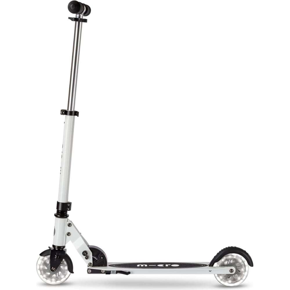 Micro Sprite Glow LED Manual Scooter - White