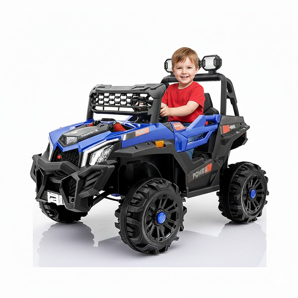 Myts - Kids 4×4 Electric RC Ride‑On Jeep With LED Lights And Music - 12 V