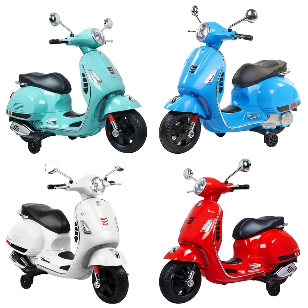 Myts Kids Vespa Licensed Electric Ride-On Scooter - 12 V - Color May Vary - 1 Pc
