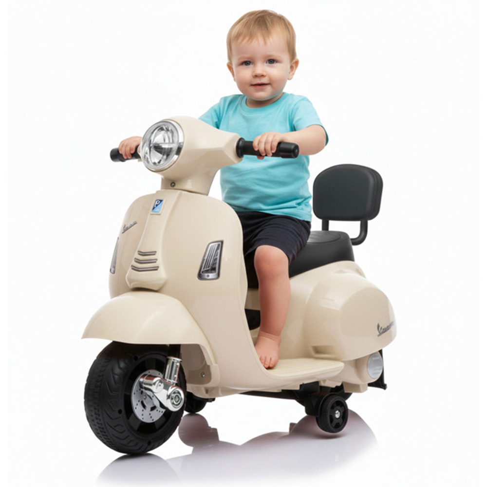 Myts Kids Vespa Licensed Electric Ride-On Scooter With Lights And Music - 6 V - Color May Vary - 1 Pc