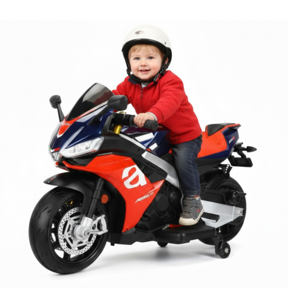 Myts Kids Aprilia RSV4 Electric Ride-On Motorcycle - Red/Black - 24 V