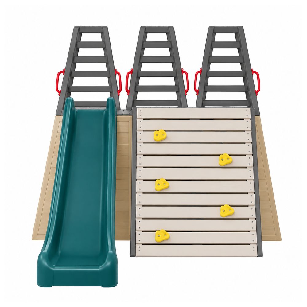 Myts - Kids Outdoor Wooden Activity Tower With Slide And Climbing Challenge