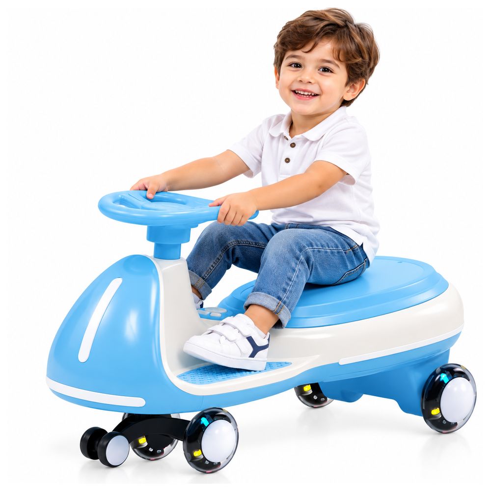 Myts - Kids Electric Swing Car - 12 V - Blue - Color May Vary - 1 Pc