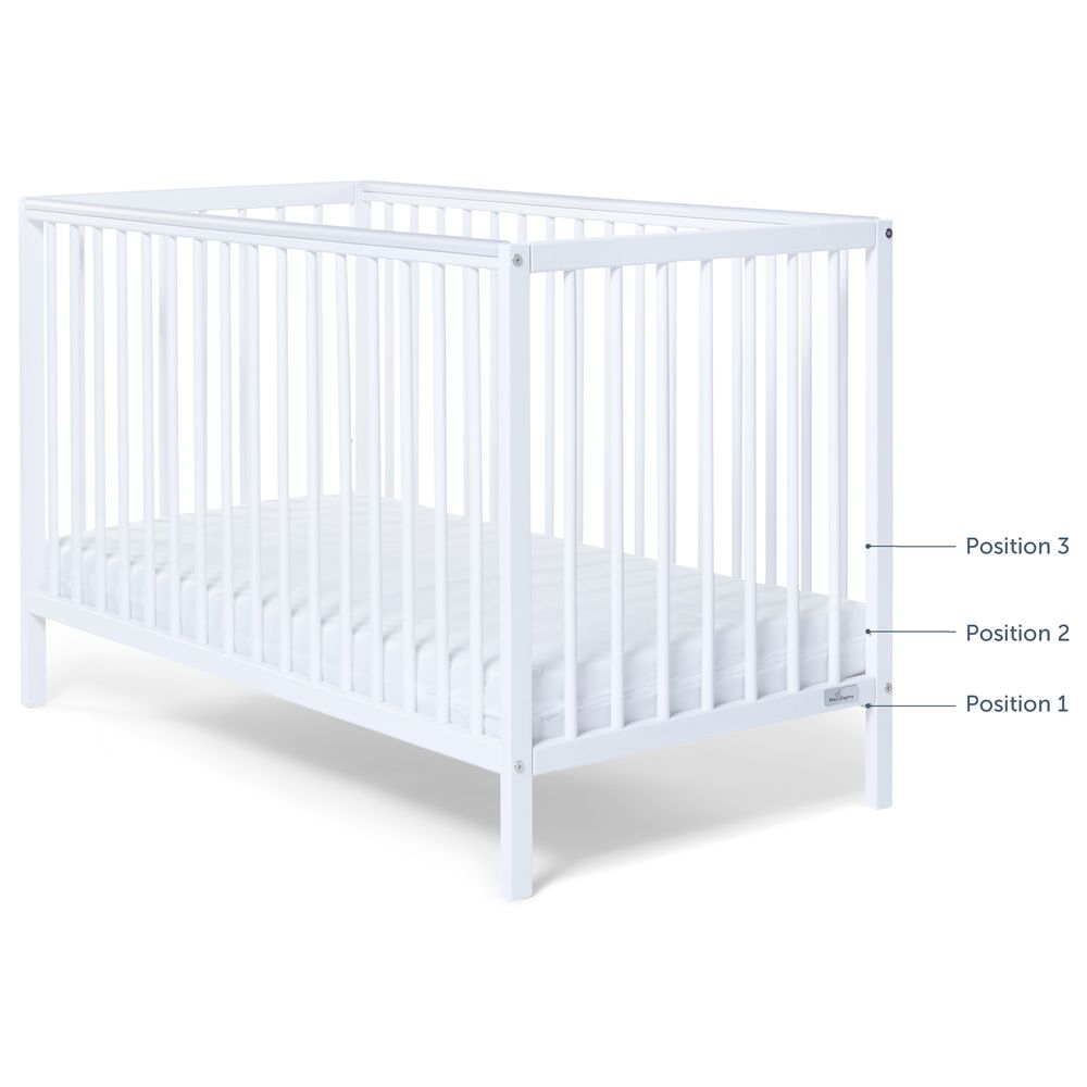 Baby Elegance Kim Cot White