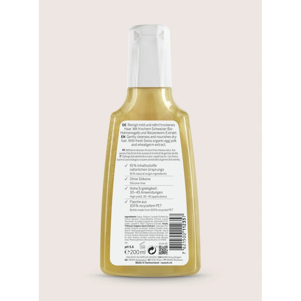 Rausch - Nourishing Shampoo With Egg-Oil - 200 ml