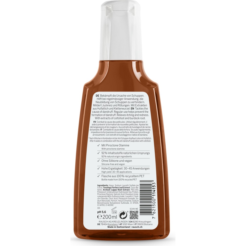 Rausch - Anti-Dandruff Shampoo With Coltsfoot - 200 ml