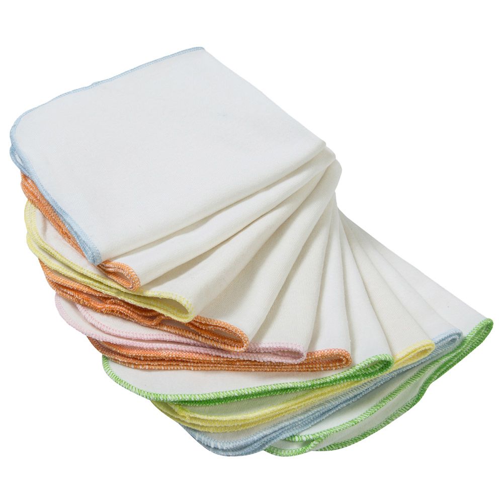 Babyjem - Baby Hanky - 28x28cm - White - Pack of 10