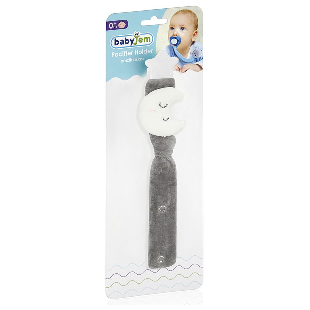 Babyjem - Soother Holder Moon - Grey