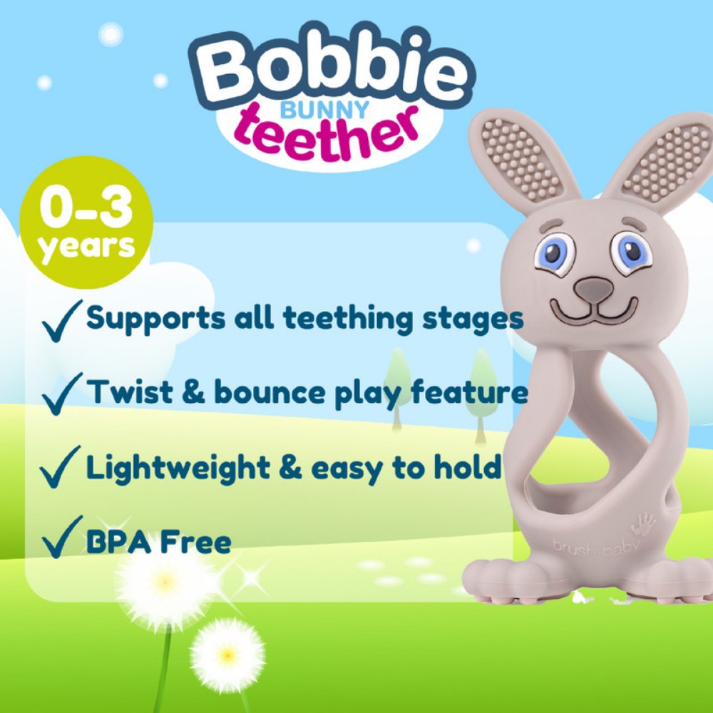 Brush Baby - Bobbie Bunny Baby Teether Toy