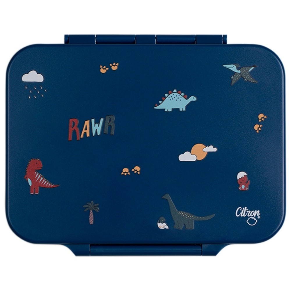 Citron - 4-Compartment Tritan Bento Lunch Box - Dino - 700 ml