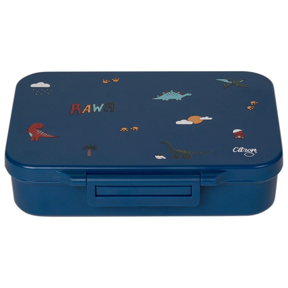 Citron - 4-Compartment Tritan Bento Lunch Box - Dino - 700 ml