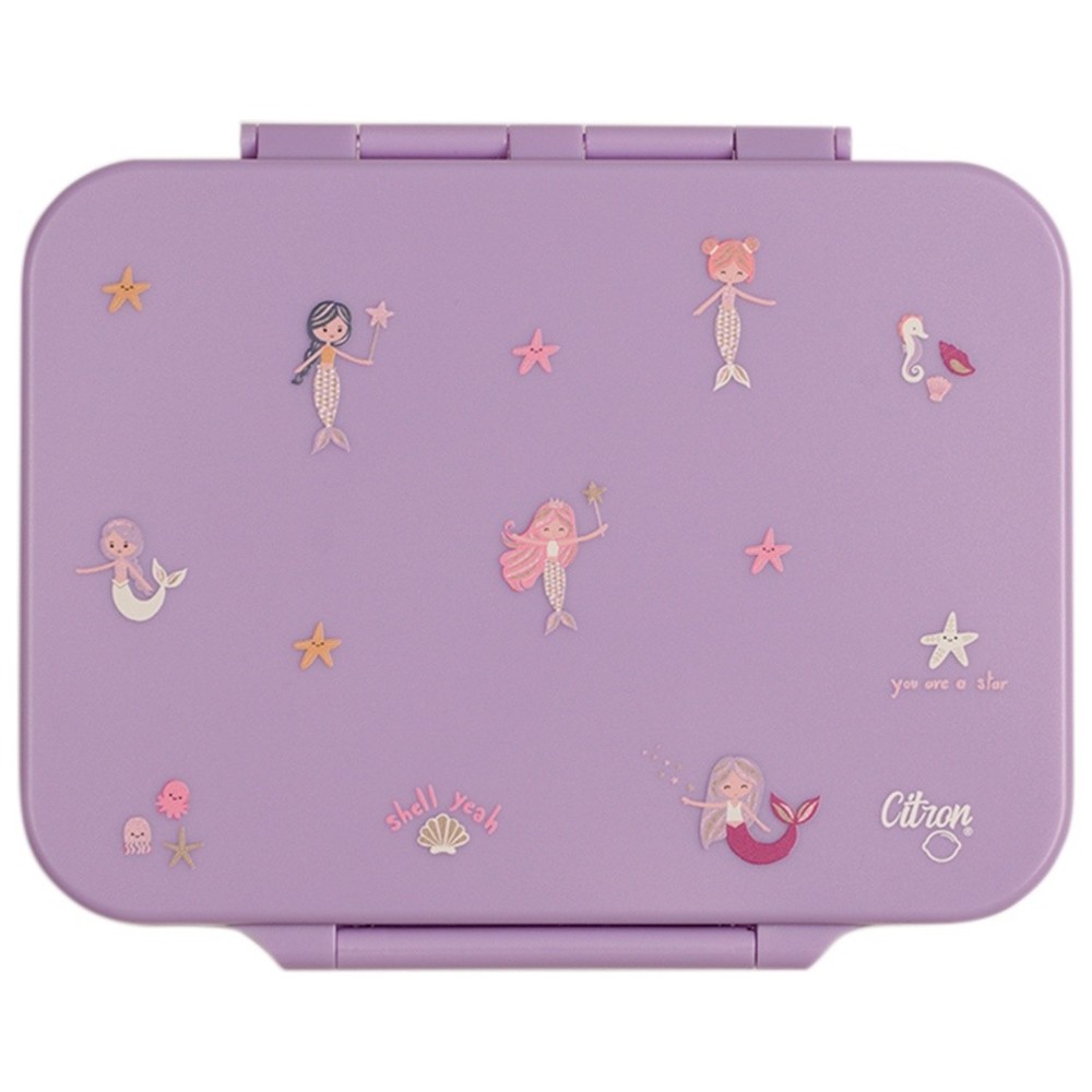 Citron - 4-Compartment Tritan Bento Lunch Box - Mermaid - 700 ml