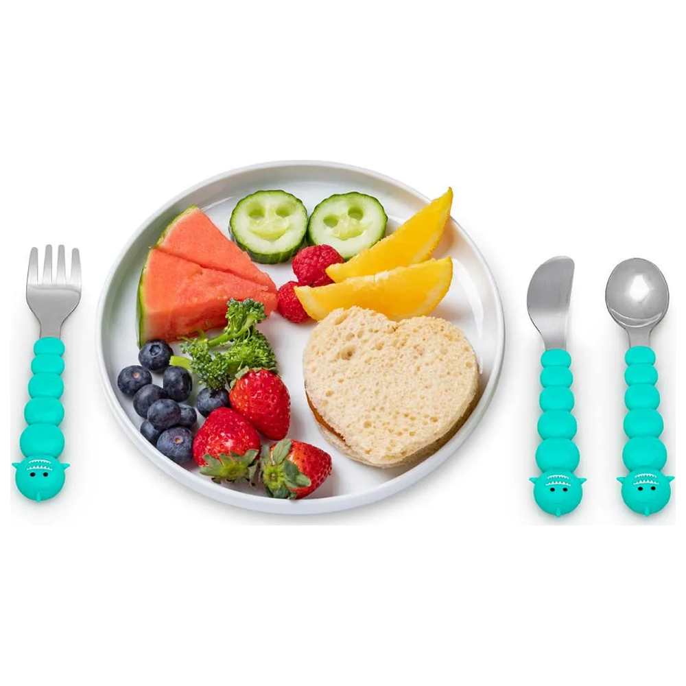 Melii - Shark & Bear Snack Containers With Cutlery Set - 8 Pcs