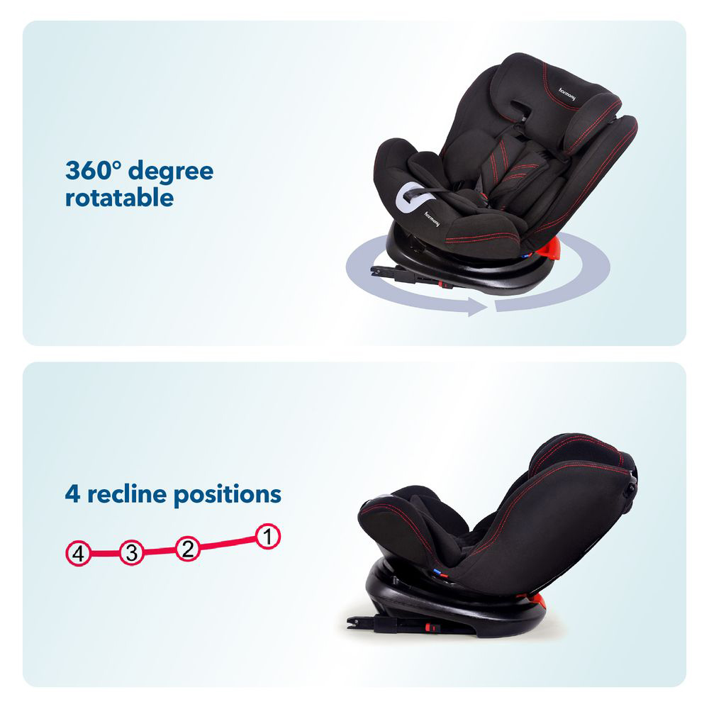 Harmony - 3-In-1 Freestyle Deluxe Car Seat With Isofix & Top Tether - Black