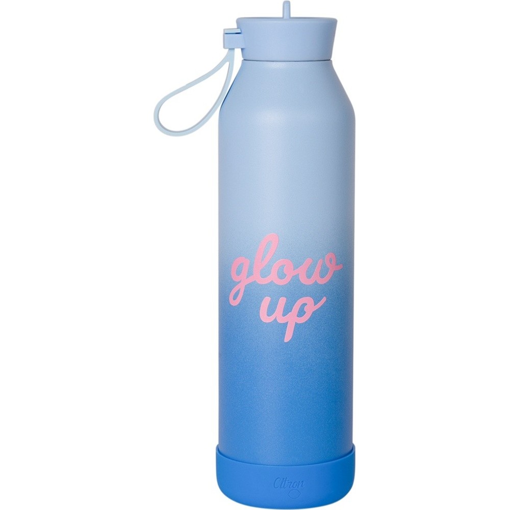 Citron - Glow Up Stainless Steel Vacuum Water Bottle - Blue - 750 ml