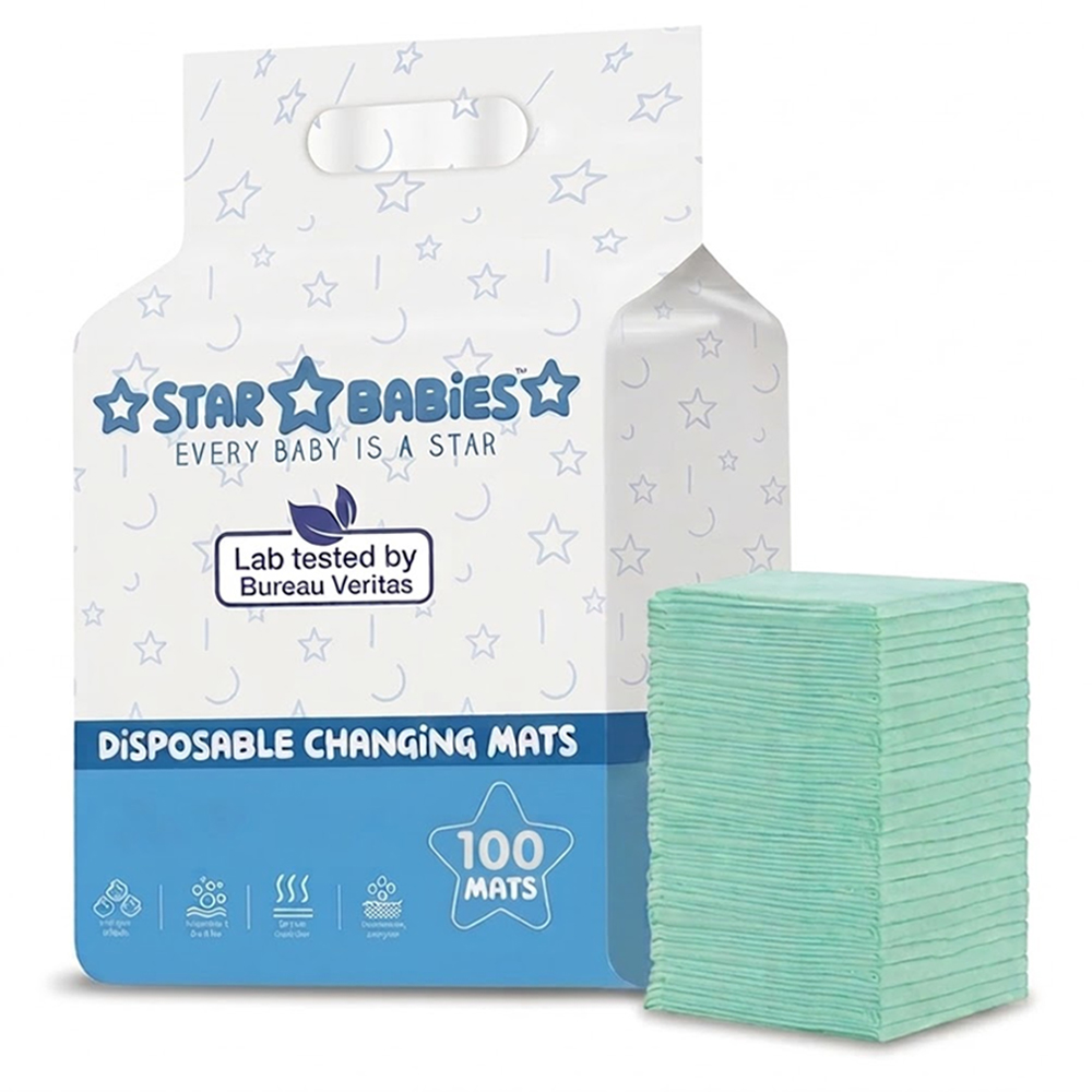Star Babies - Disposable Changing Mats - Green - 60x90 cm