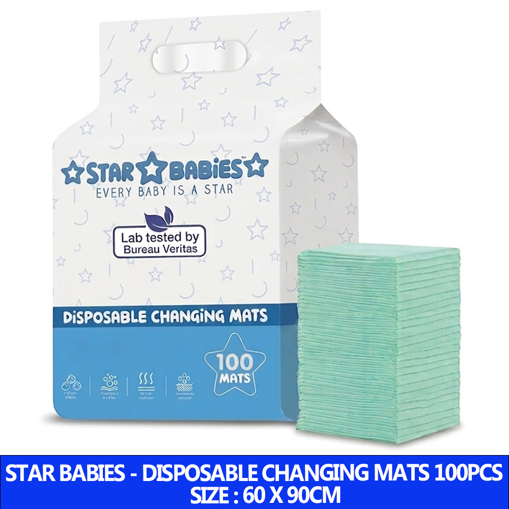 Star Babies - Disposable Changing Mats - Green - 60x90 cm
