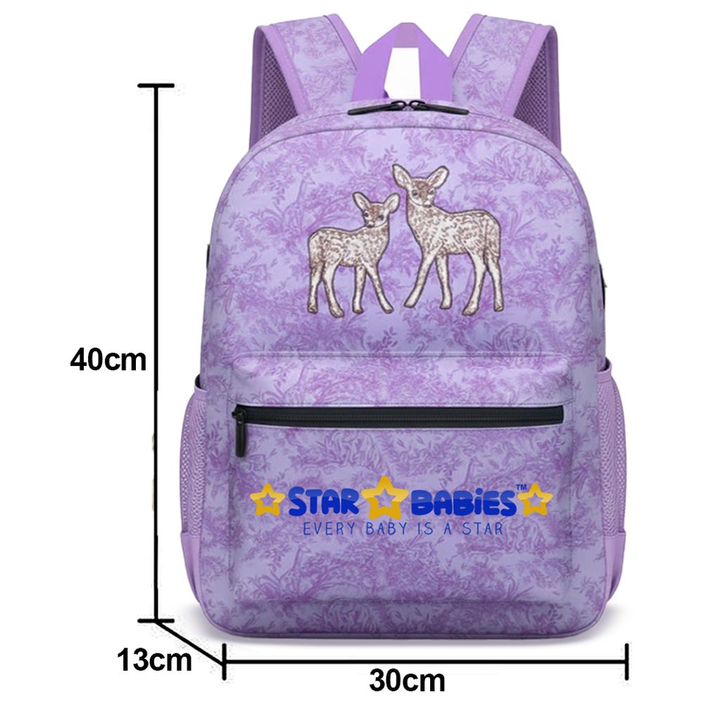 Star Babies Backpack With Lunch Box Set - 2 Pcs - Purple/Mermaid