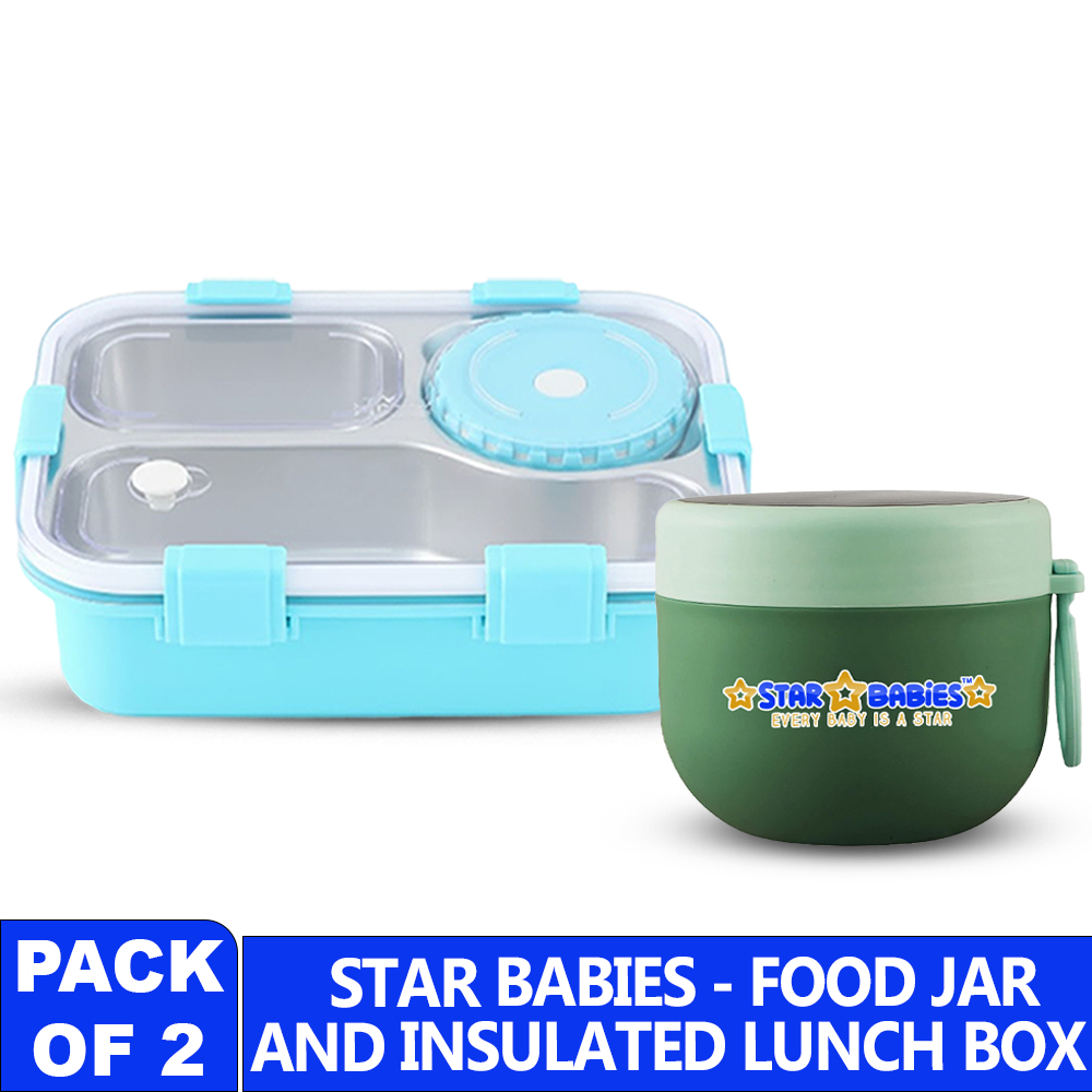 Star Babies Bento Lunch Box With Food Jar - Pack Of 2