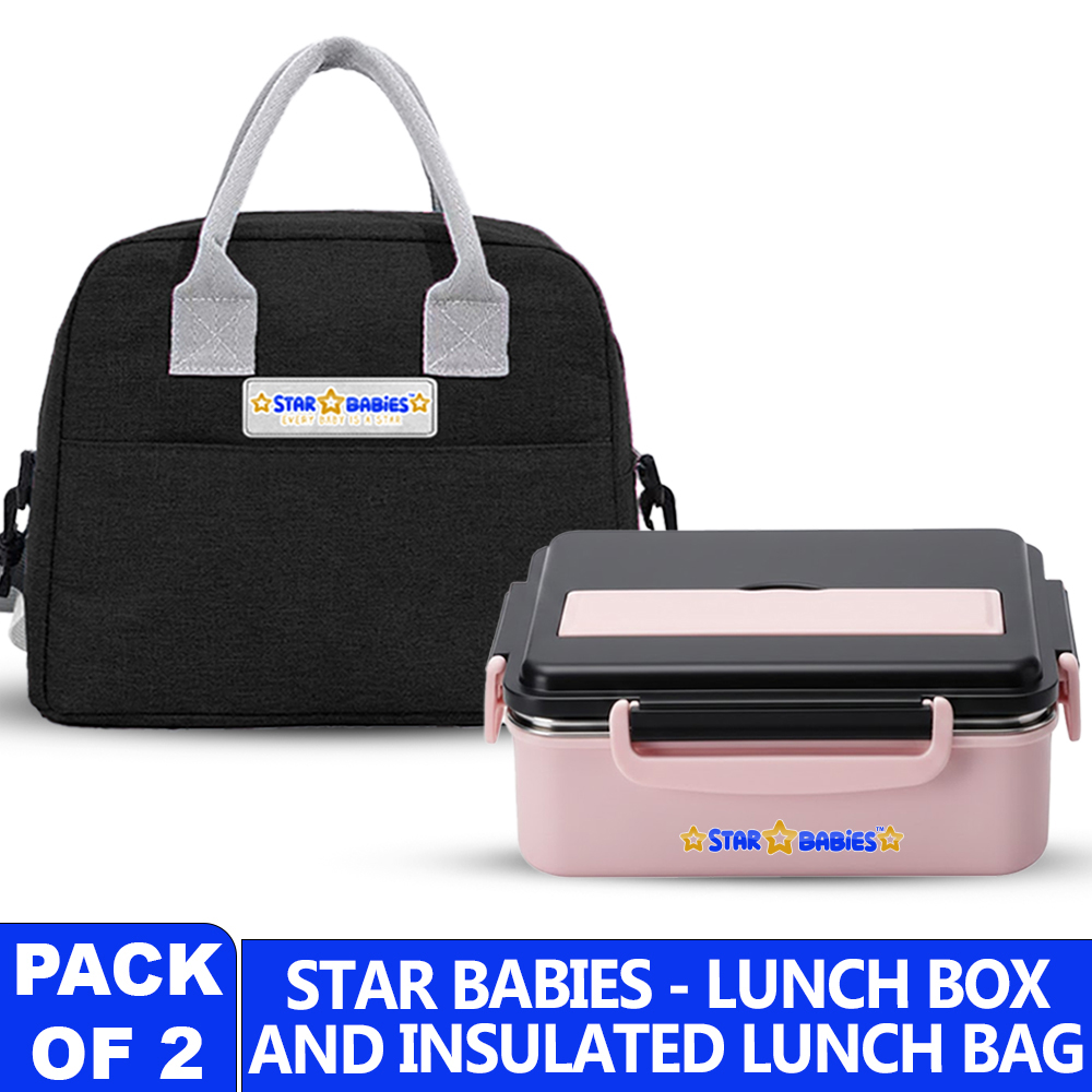 Star Babies Lunch Box With Insulated Lunch Bag Combo - Pack Of 2