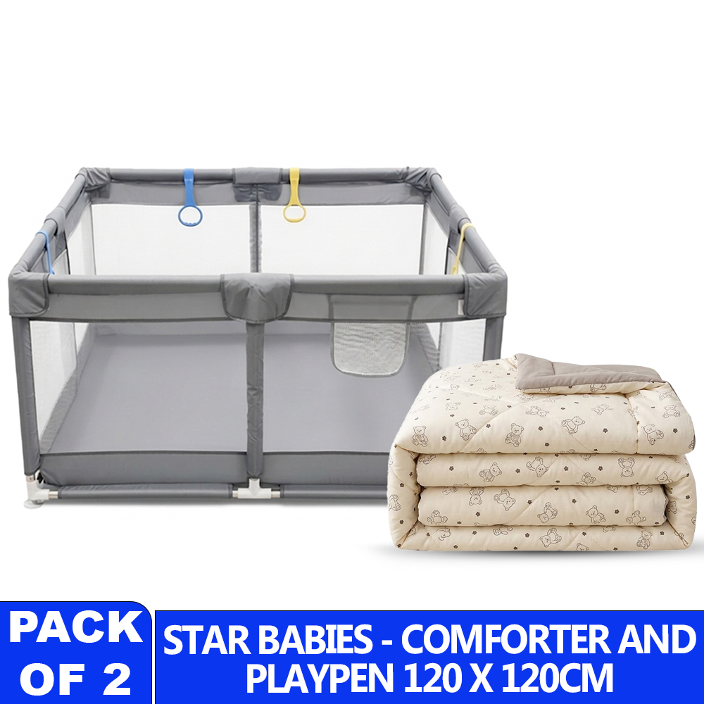 Star Babies - Baby Playpen & Baby Comforter Combo
