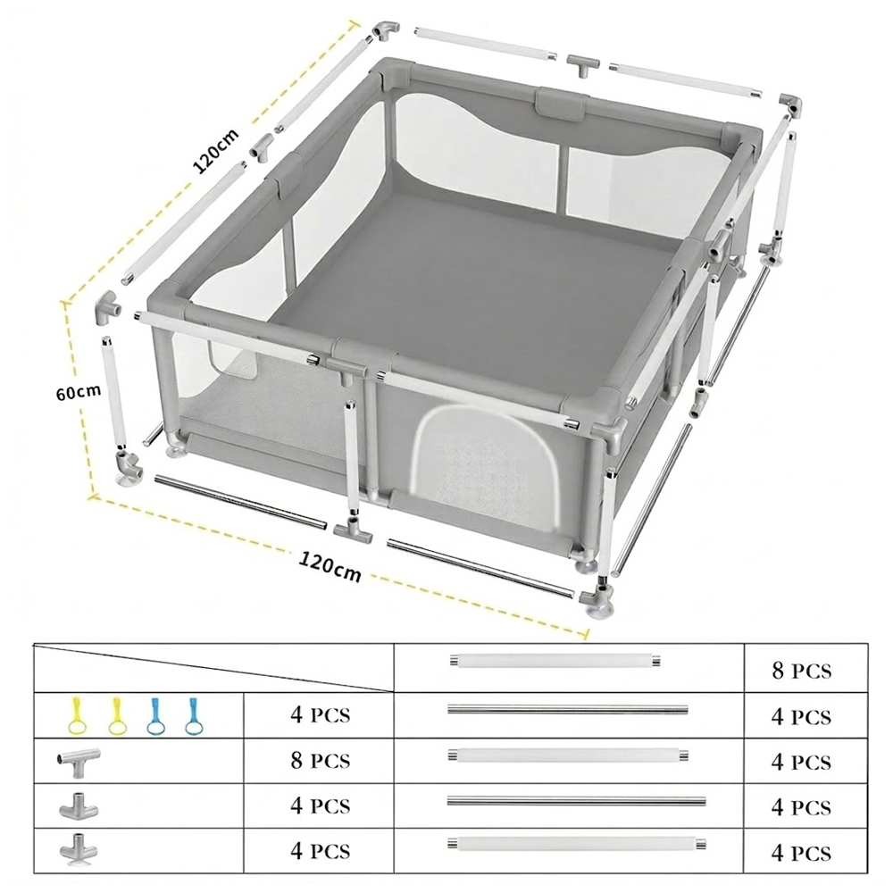 Star Babies - Playpen With Baby Carrier - 120 x 120 cm