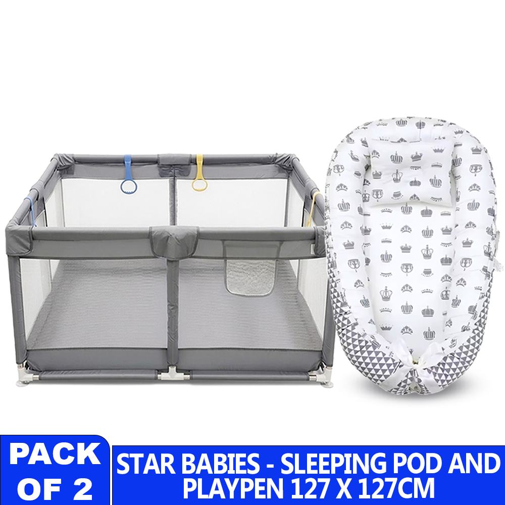 Star Babies - Portable Baby Sleeping Pod And Playpen - 127 x 127 cm