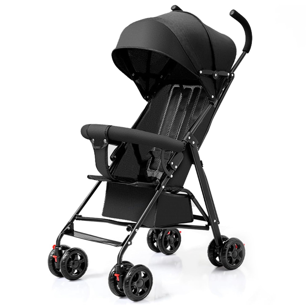 Star Babies - Foldable Lightweight Travel Stroller - Black