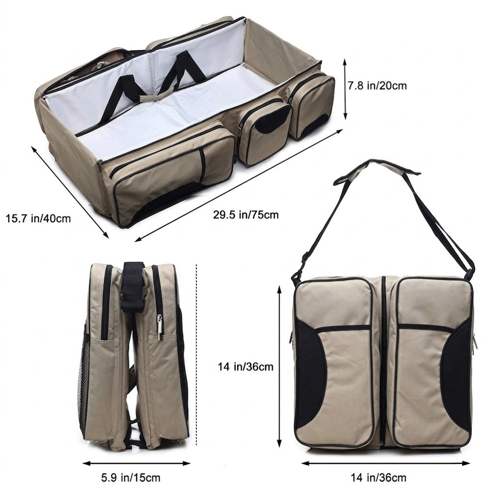 Star Babies - 3-in-1 Diaper Bag Backpack - Convertible