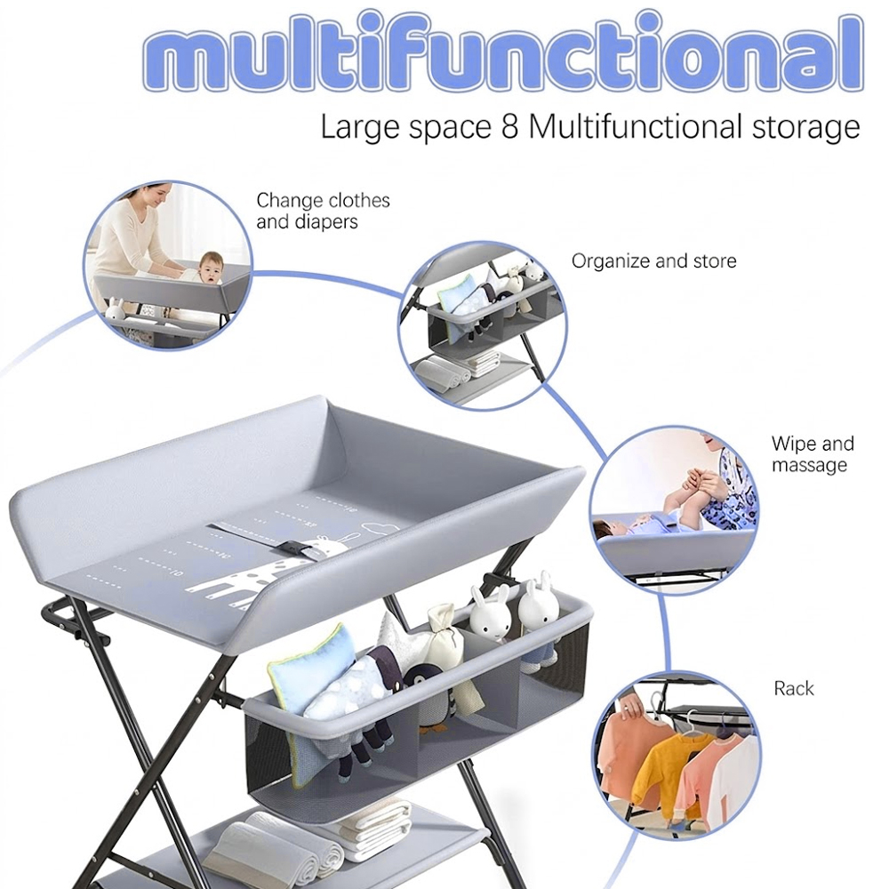 A to Z - Diaper Changing Table - Grey