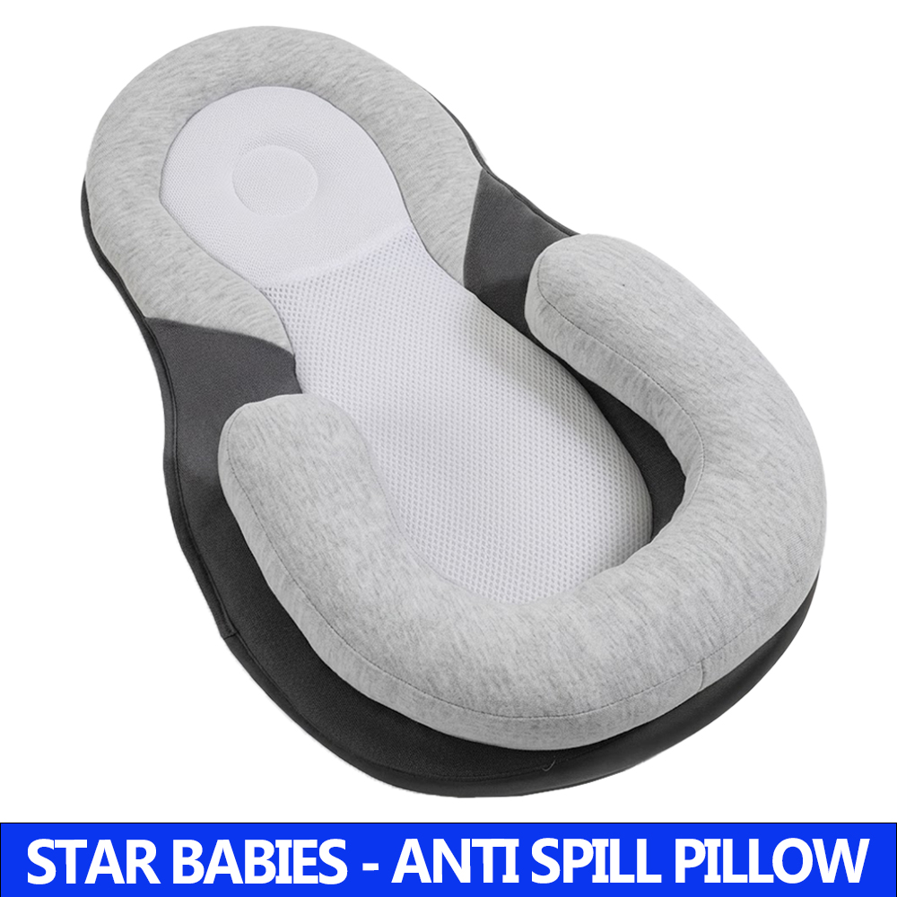 Star Babies - Baby Feeding & Nursing Support Pillow - Grey