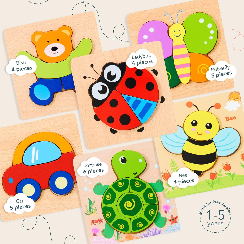 Star Babies - Wooden Puzzle Set - 6 Pc Set