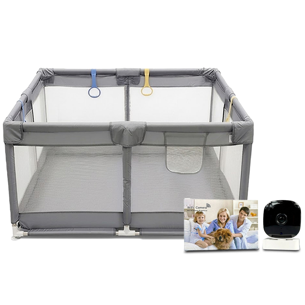 Star Babies - HD Wireless Baby IP Camera & Playpen Set - Multicolor - 150x180 cm - 2 Pcs